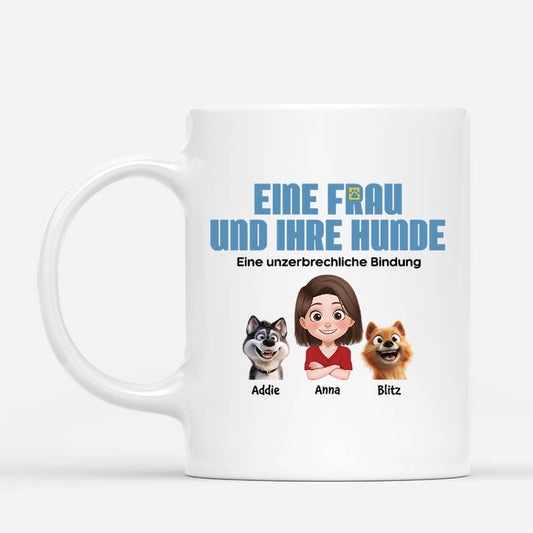 4003MGE1 eine frau und ihr hund personalisierte tasse fur hundehalterin 4003MTK0C