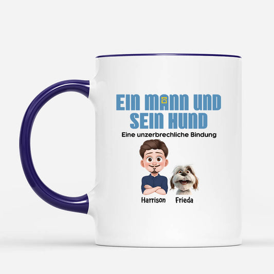 4003MGE2 eine frau und ihr hund personalisierte tasse fur hundehalterin 4003MTK0C