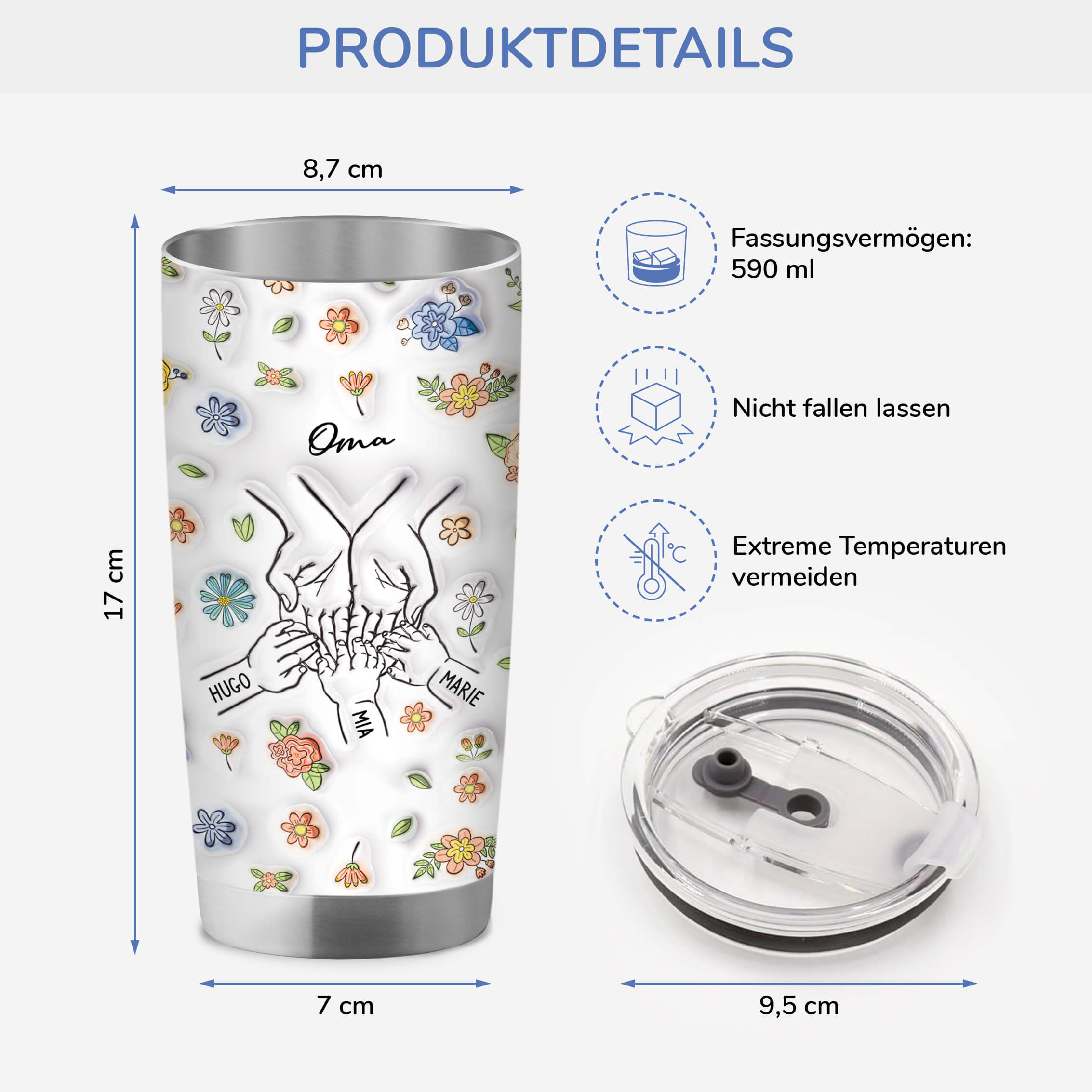 4033TGE3 3d druck effekt mama kinder hand in hand personalisierter thermobecher 20oz fur mamas 4033T5I5A