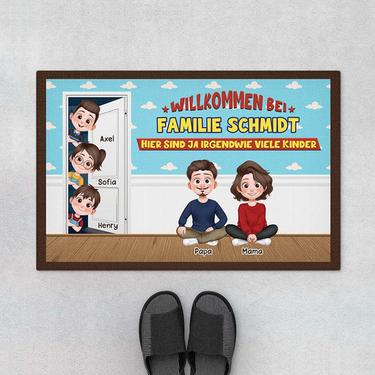 4118DGE1 willkommen bei fussmatte personalisiert familie_ 4118D3T0I