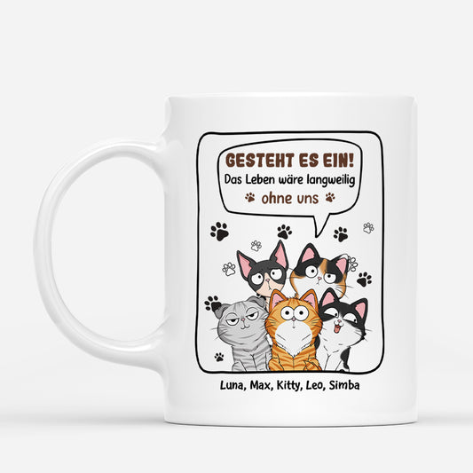 4128MGE1 das leben ware langweilig ohne uns katzen tasse personalisiert_ 4128MTL8C