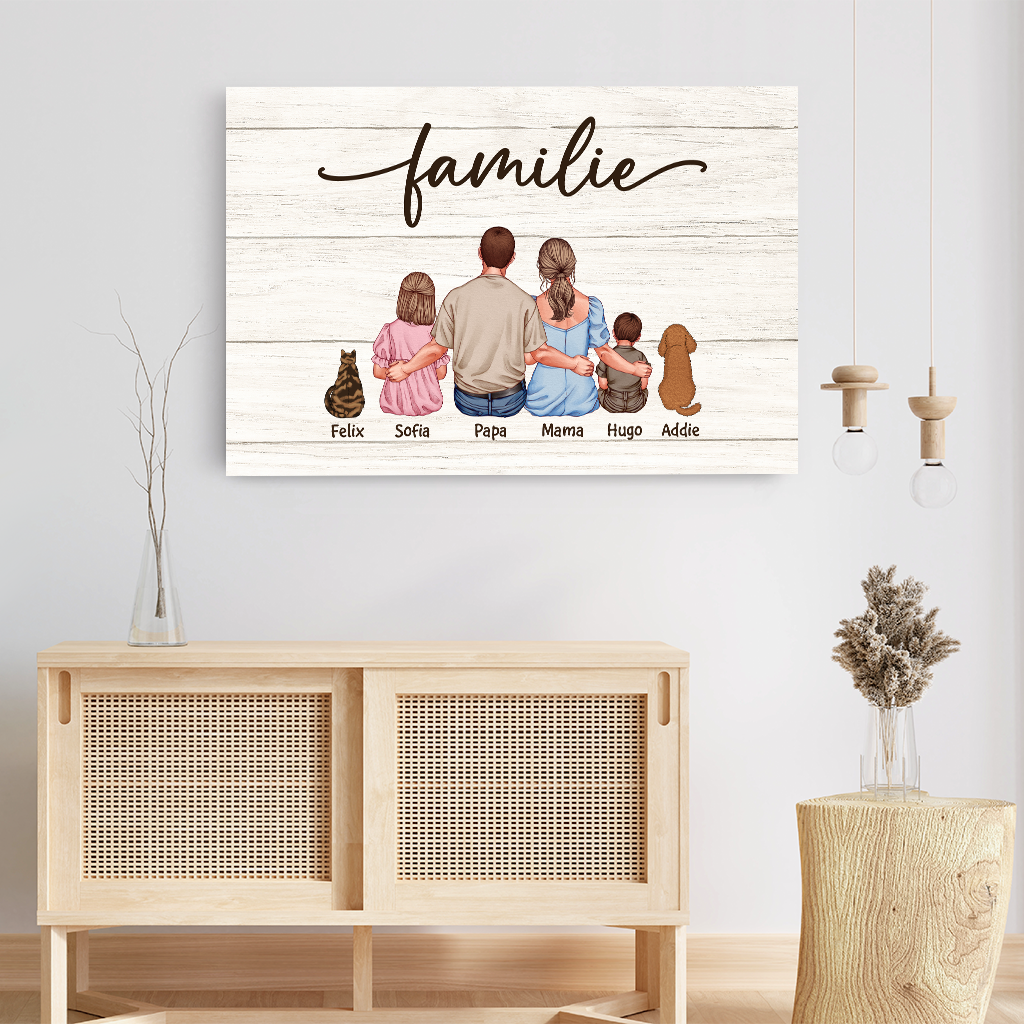 4130CGE3 familie mit hund katze personalisierte leinwand familie_ 4130C6T5I