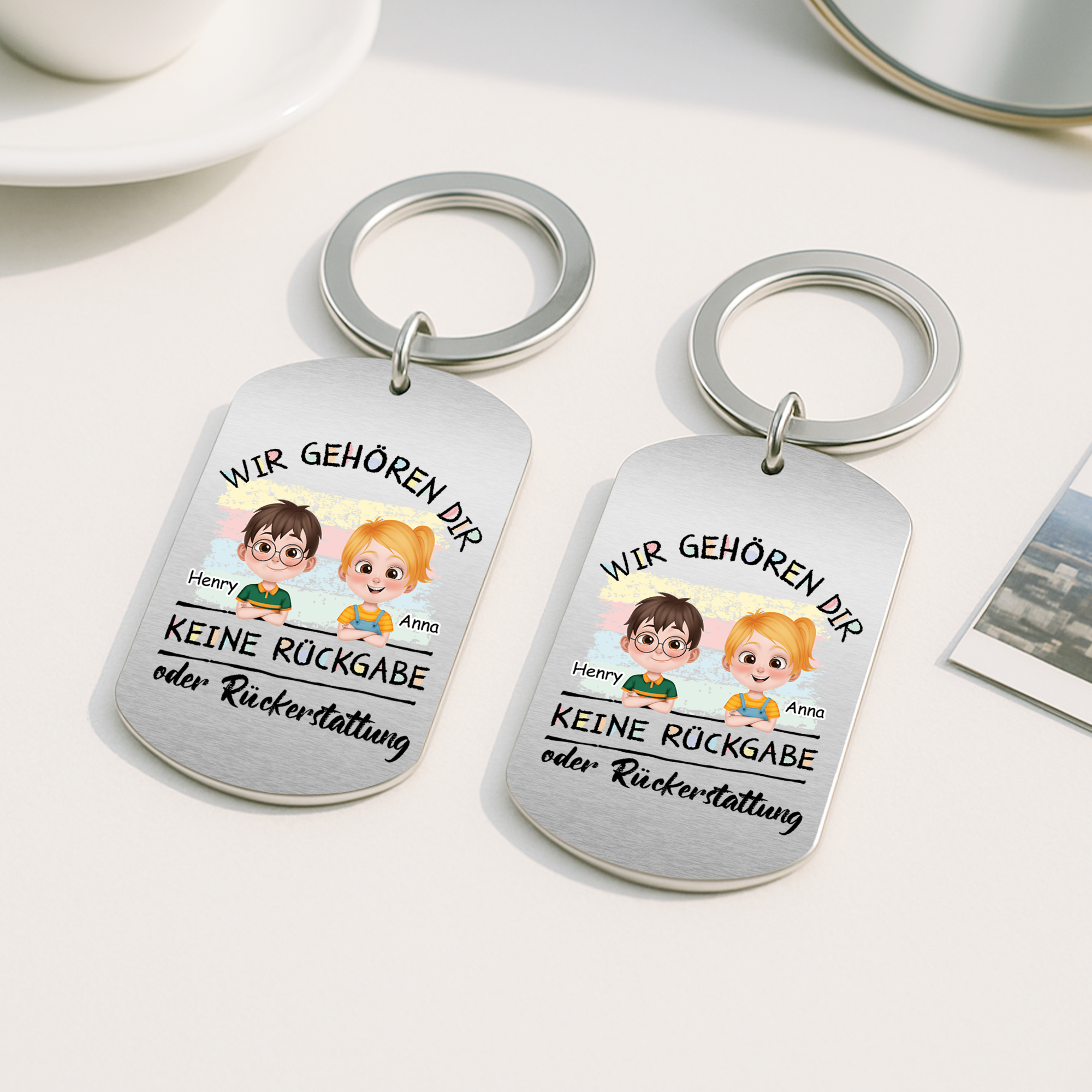 4143JGE2 keine ruckgabe oder ruckerstattung aluminium schlusselanhanger papa personalisiert_ 4143J8H0B