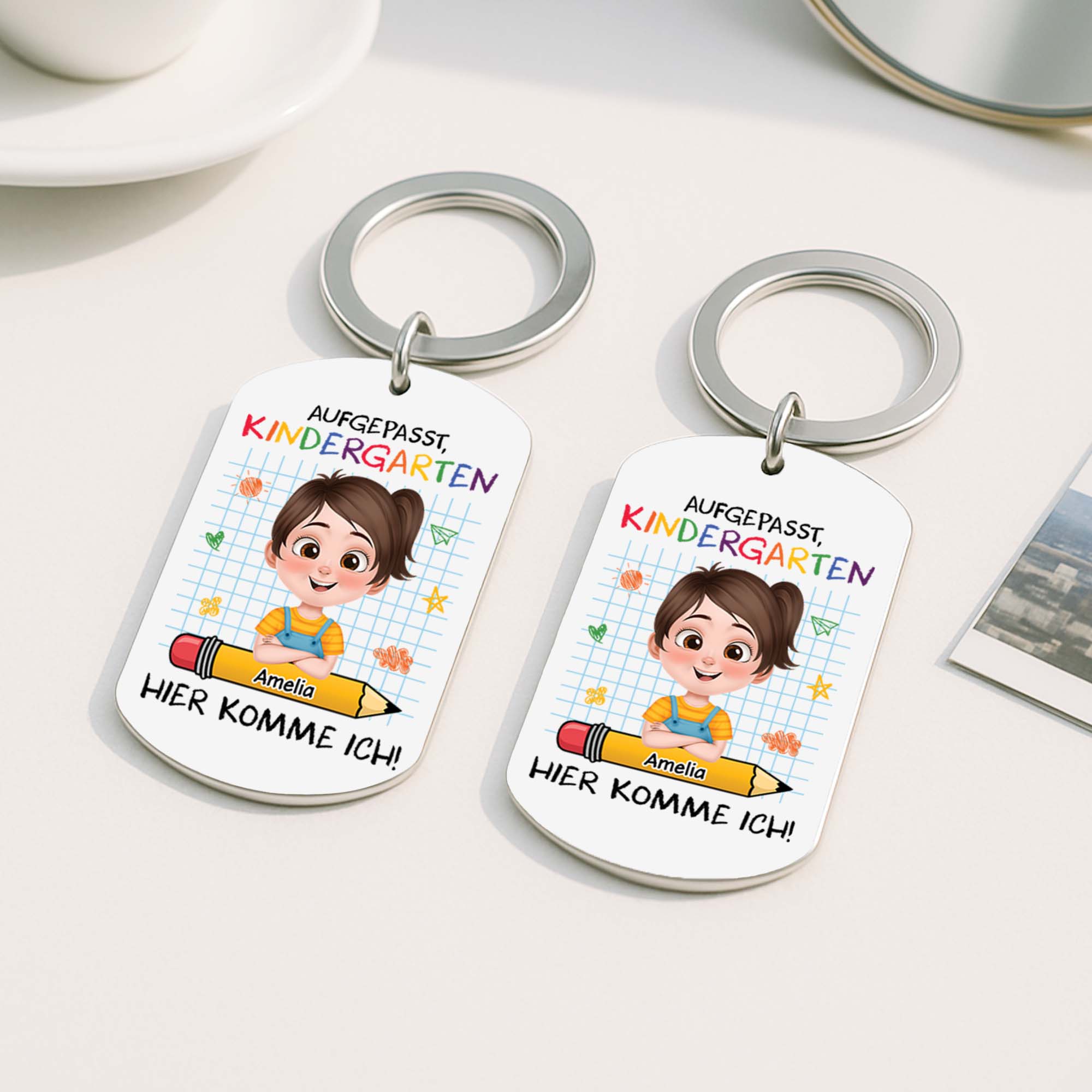 4194JGE2 achtung ich komme aluminium schlusselanhanger personalisiert_ kinder einschulung 4194JKT0K