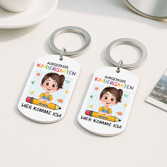 4194JGE2 achtung ich komme aluminium schlusselanhanger personalisiert_ kinder einschulung 4194JKT0K