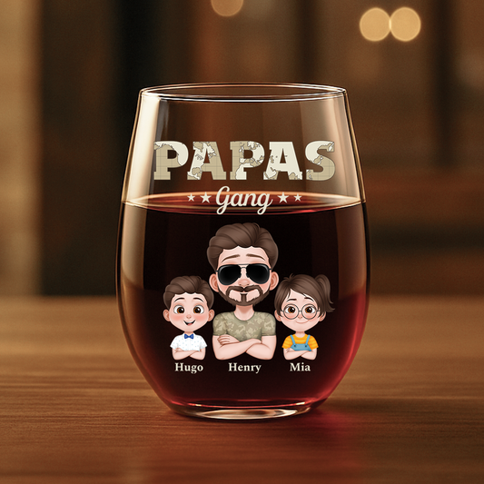 4231IGE1 papas gang armeemuster _personalisiertes weinglas ohne stiel papa 4231I