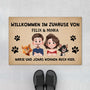 4275DGE1 willkommen bei personalisierte fussmatte katze 4275D8I0D