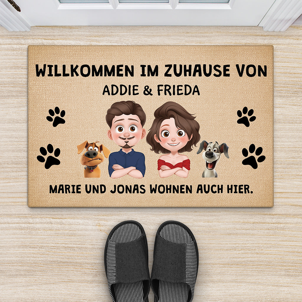 4275DGE2 willkommen bei personalisierte fussmatte hund_ 4275D8I0C