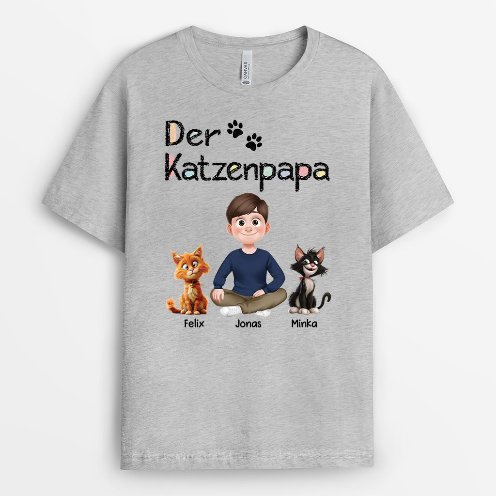 4298AGE2 diese katzenmama cartoon katzen t shirt personalisiert 4298A3L0D