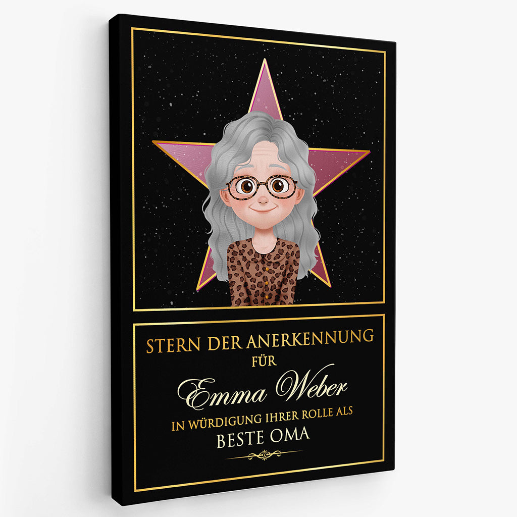 4306CGE2 stern der anerkennung fur den besten papa personalisierte leinwand papa lustig 4306C5M0B