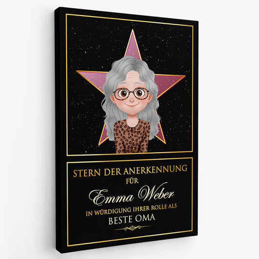 4306CGE2 stern der anerkennung fur den besten papa personalisierte leinwand papa lustig 4306C5M0B