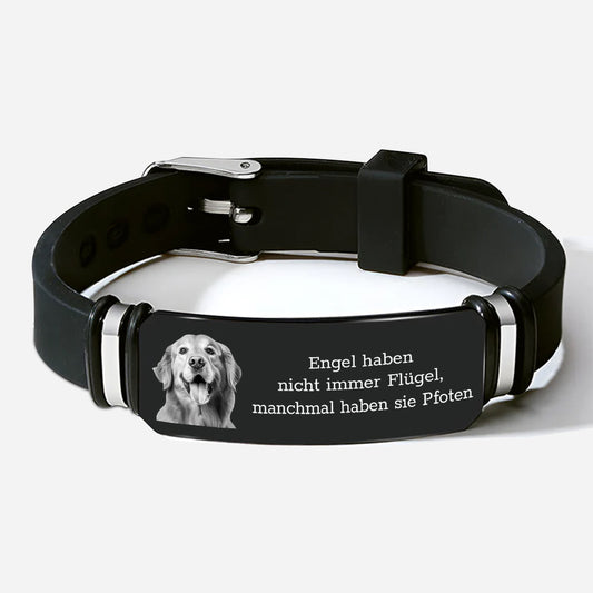 4325JGE1 engel mit pfoten personalisiertes armband mit foto_ zur erinnerung fur haustiere 4325J6N5A