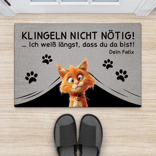 4334DGE2 klingeln nicht notig fussmatte katzen personalisiert lustig 4334D8Q5D