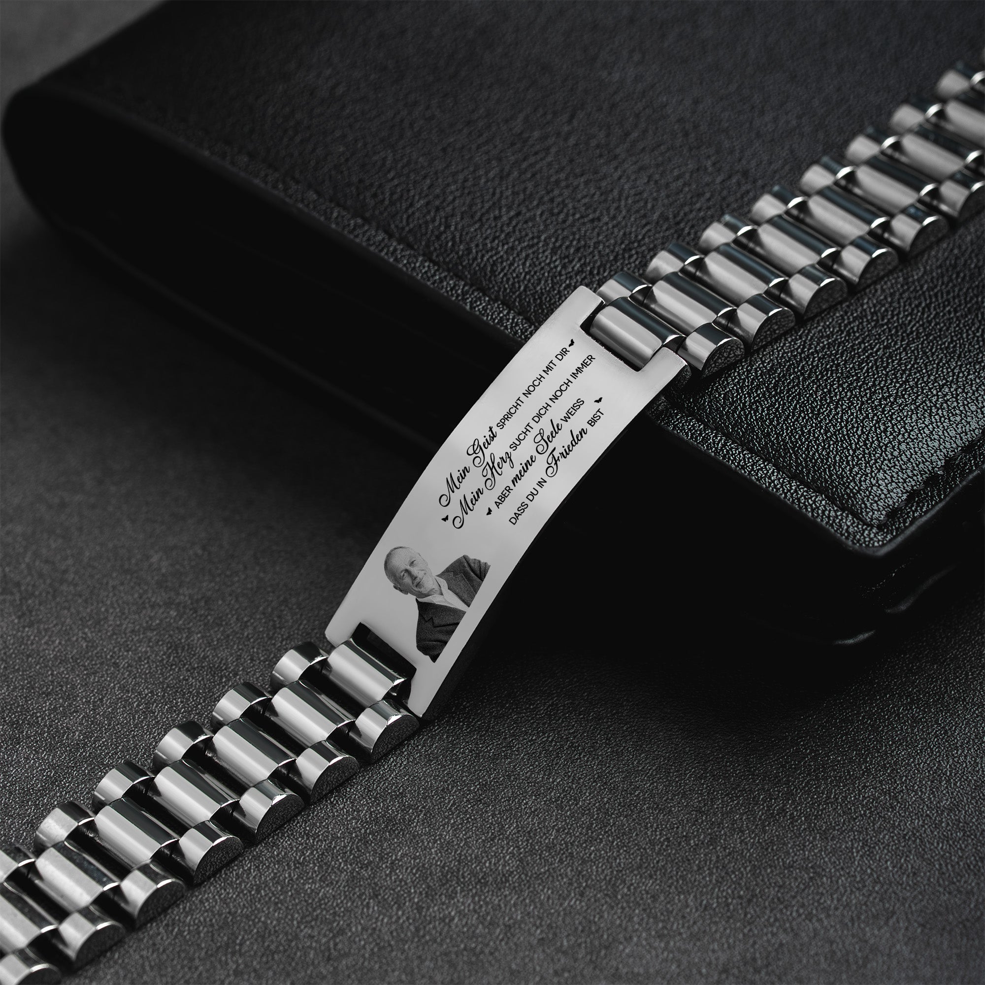 4348JGE2 mein verstand spricht immer noch mit dir uhrenband personalisiertes armband mit foto_ papa mama zur erinnerung 4348j8l5a