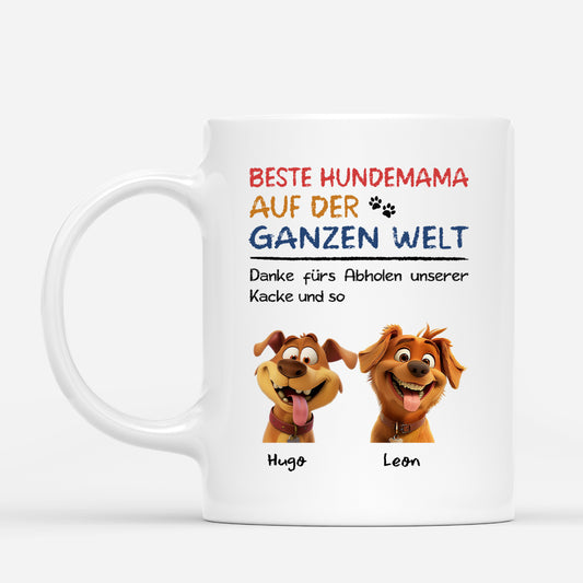 4356MGE1 liebe mamahunde cartoon personalisierte tasse hund_ lustig 4356MKN5C