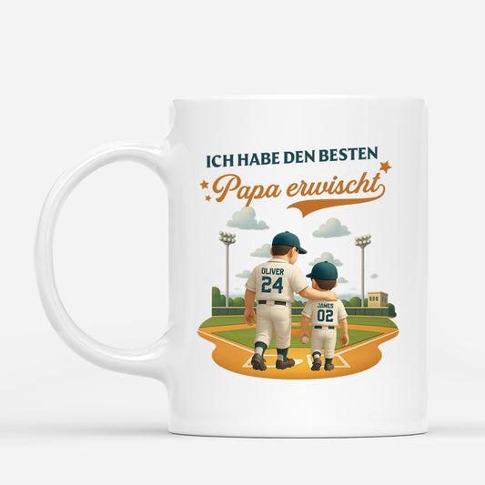 4370MGE1 ich habe den besten opa papa erwischt baseball personalisierte tasse papa_ lustig 4370M5T3B