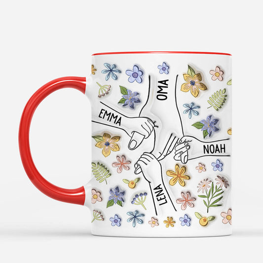 4393MGE2 3d druck effekt mama und kinder version 13 personalisierte tasse mama 4393M5L5A