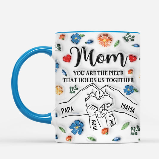 4399MGE2 3d druck effekt du bist das puzzleteil das uns zusammenhalt personalisierte tasse mama 4399M3Q5A