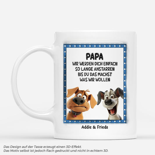 4410MGE1 wir werden dich einfach so lange anstarren lustige hunde tasse personalisiert_ 4410M8M5C