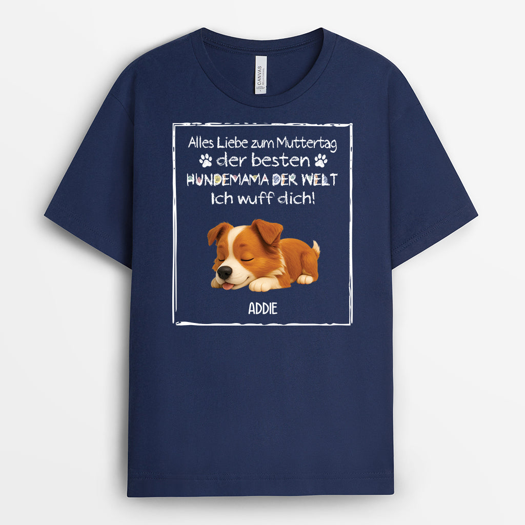 4419AGE2 frohen vatertag hundepapa schwarzes t shirt hund personalisiert 4419AKM5C