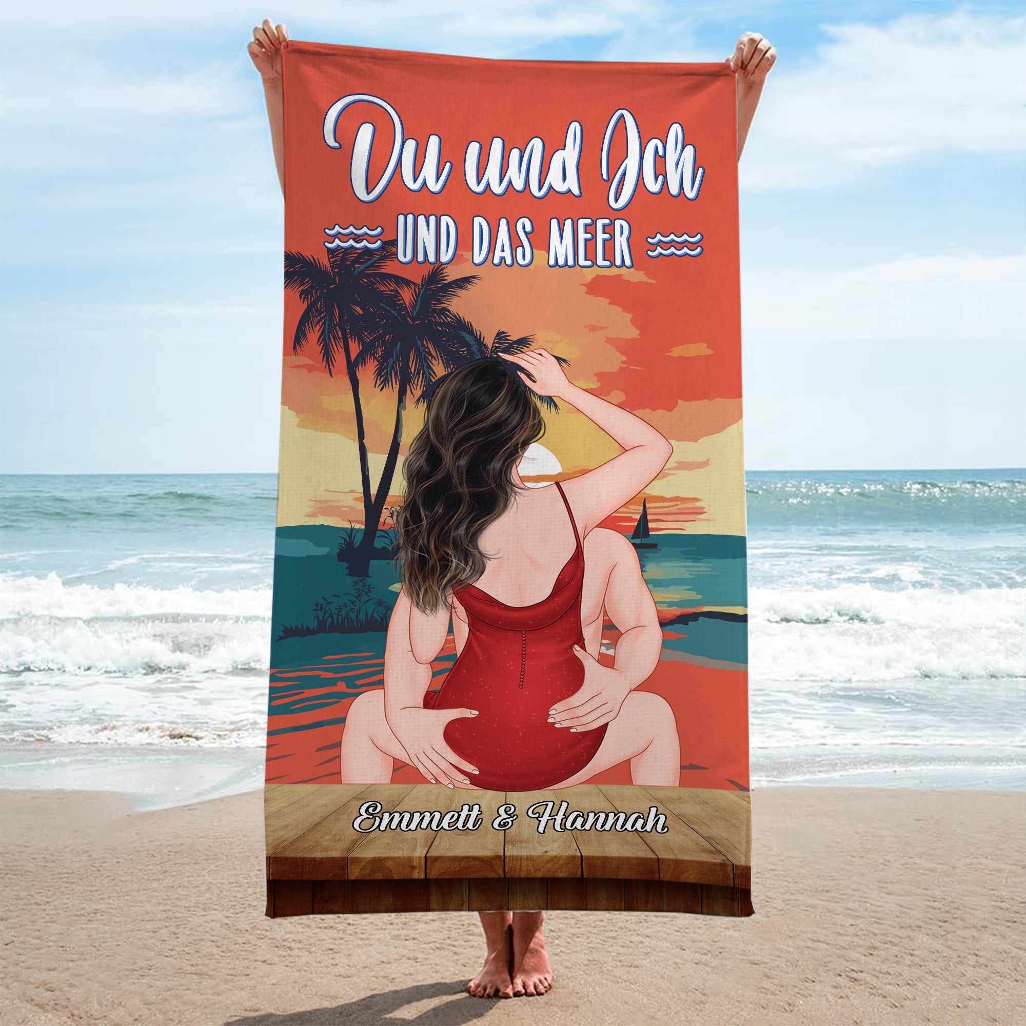 4477BGE2 du und ich und das meer personalisierte strandtucher_ 4477B6HMG