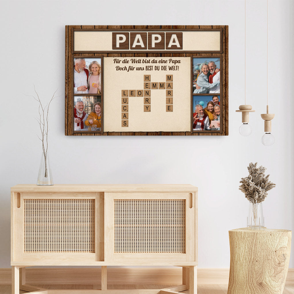 4520CGE33 fur uns bist du die welt personalisierte leinwand mama mit foto 4520C3TAA