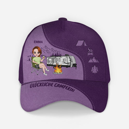 4527JGE1 glucklicher camper gluckliche camperin cap personalisieren 4527JTGNB