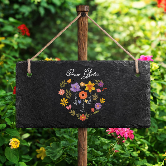 4541AGE2 mamas garten personalisiertes geschenk garten  schiefer gartenschild mamaoma 4541aeslta_da977749 4561 4005 a29c 1be2dafc5b19