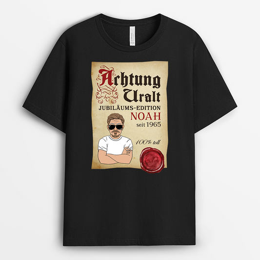 4585AGE1 uralte jubilaums edition personalisierte t shirts manner zum geburtstag lustig 4585A5N8B