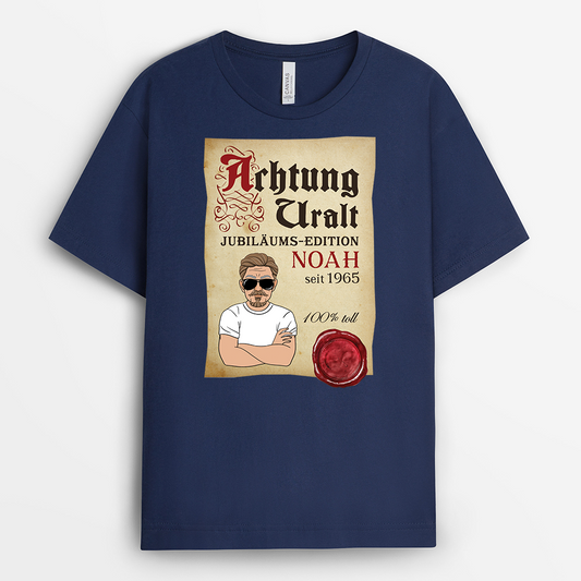 4585AGE2 uralte jubilaums edition personalisierte t shirts manner zum geburtstag lustig 4585A5N8B