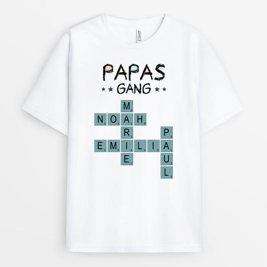 4587AGE1 papas gang buntstifte kreuzwortratsel t shirt papa personalisiert_ 4587AKK5B
