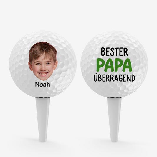 4589KGE1 bester papa uberragend personalisierter golfball_ mit gesicht fur papa 4589K8H5B