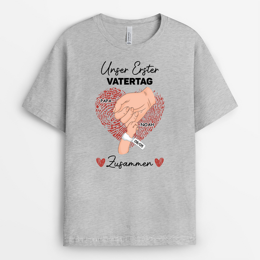 4594AGE2 unser erster muttertag zusammen mama t shirt personalisiert 4594ATH3A