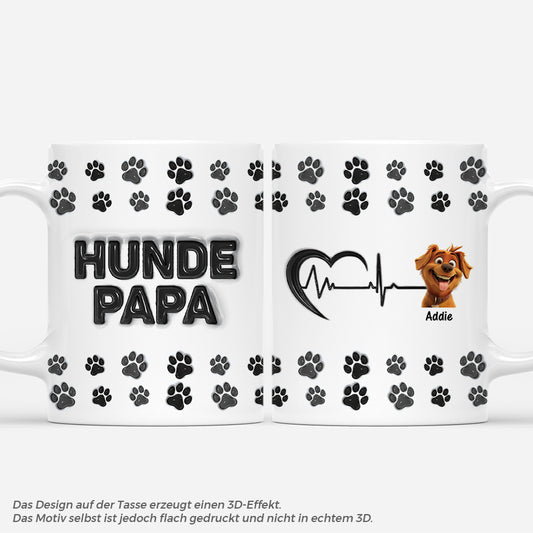 4598MGE1 3d druck effekt hund pfotenabdrucke elektrokardiogramm personalisierte tassen hund_ 4598M5Q5C