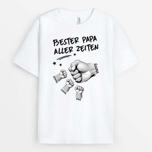 4609AGE1 bester papa aller zeiten mit fausten t shirt papa personalisiert_ 4609A