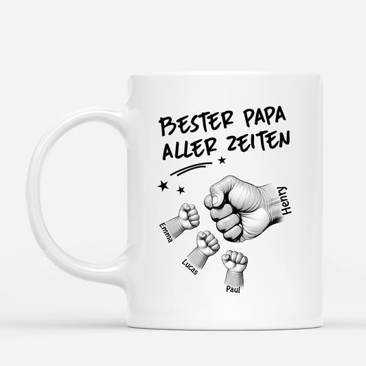 4609MGE1 bester papa aller zeiten mit fausten personalisierte tasse papa 4609M