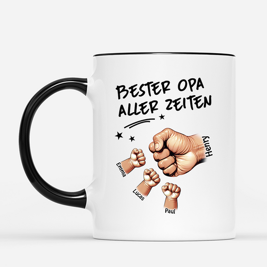 4609MGE2 bester papa aller zeiten mit fausten personalisierte tasse papa 4609M
