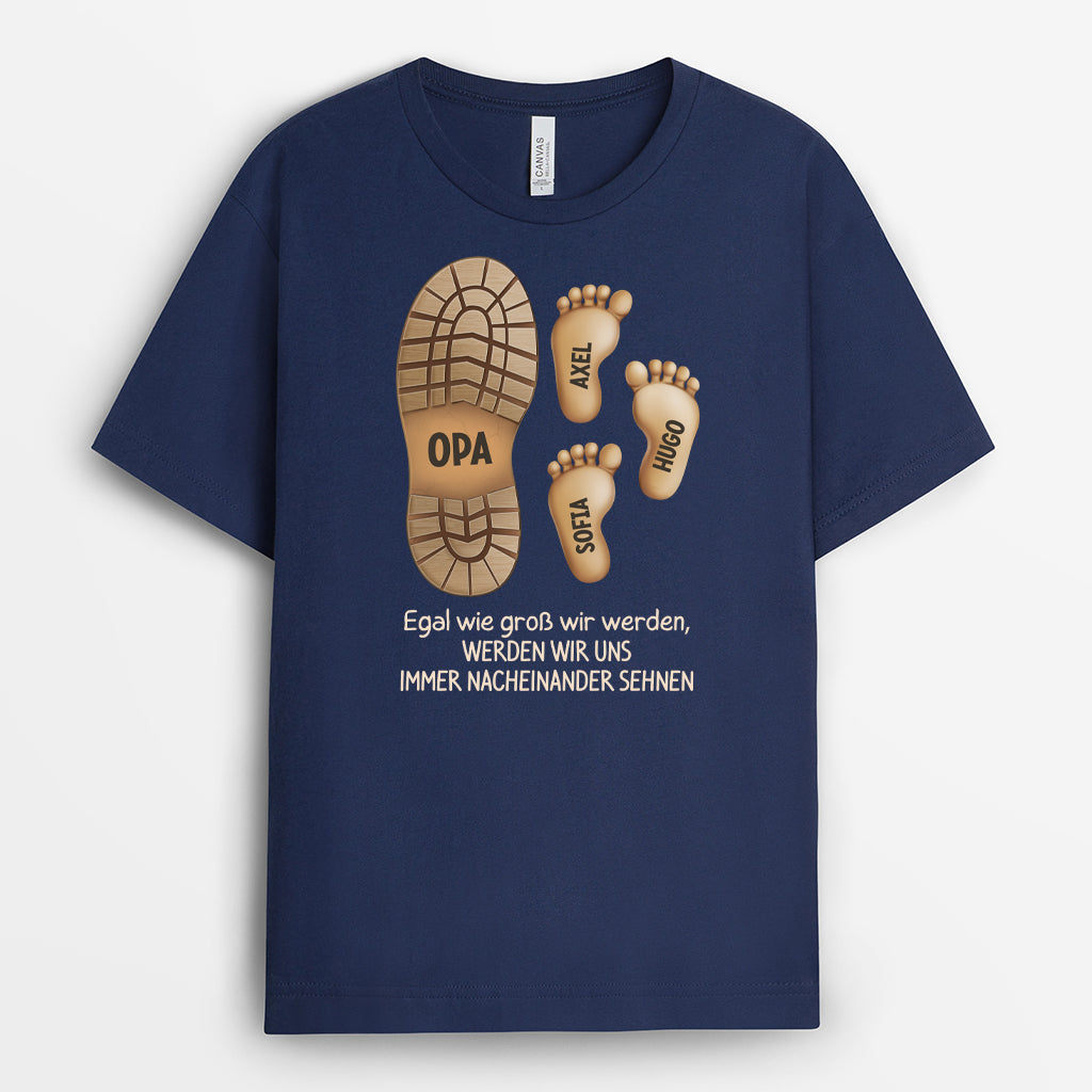 4635AGE2 egal wie gross ich werde fussabdruck t shirt papa personalisiert_ 4635A86AB