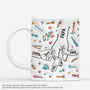 4647MGE1 3d druck effekt papa kinder helle gegenstande personalisierte tasse papa_ 4647M865B