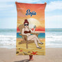 4663BGE2 papa mit gesicht personalisiertes strandtuch_ 4663B3K5B