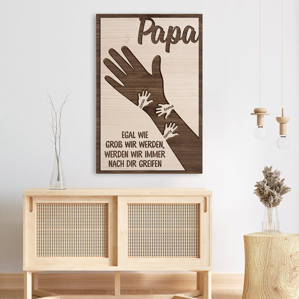 4681CGE3 egal wie gross ich werde personalisierte leinwand papa 4681CT4NB