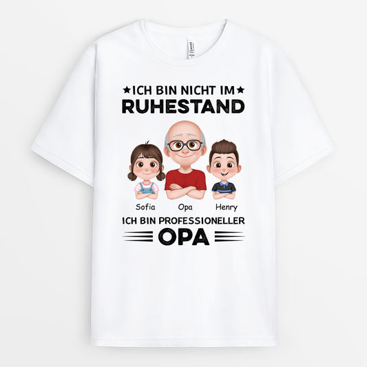 4688AGE1 ich bin professioneller opa personalisierte opa t shirts cartoon 4688AKT0B