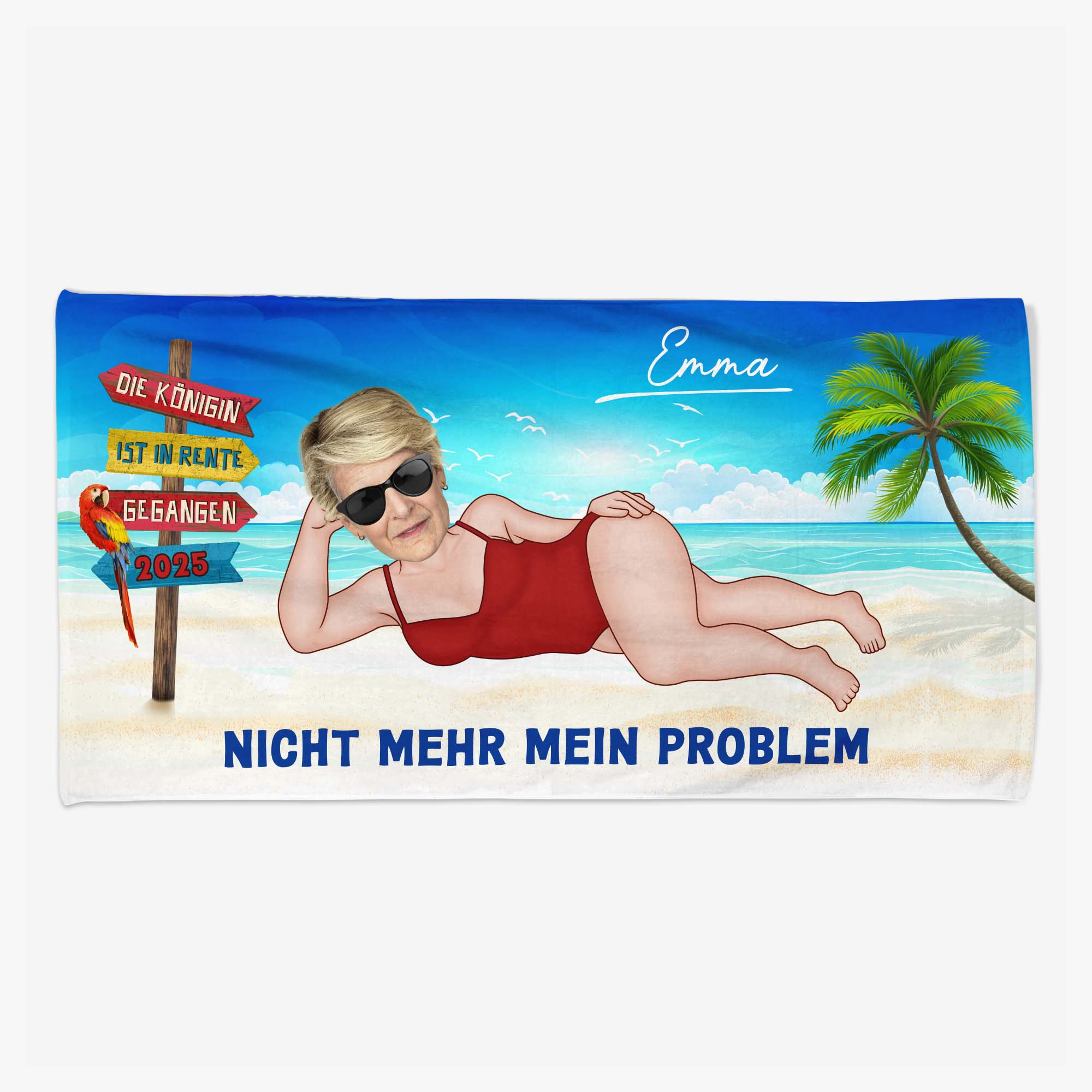 4711BGE2 die legende ist in rente gegangen personalisiertes strandtuch_ im ruhestand 4711B3TTB