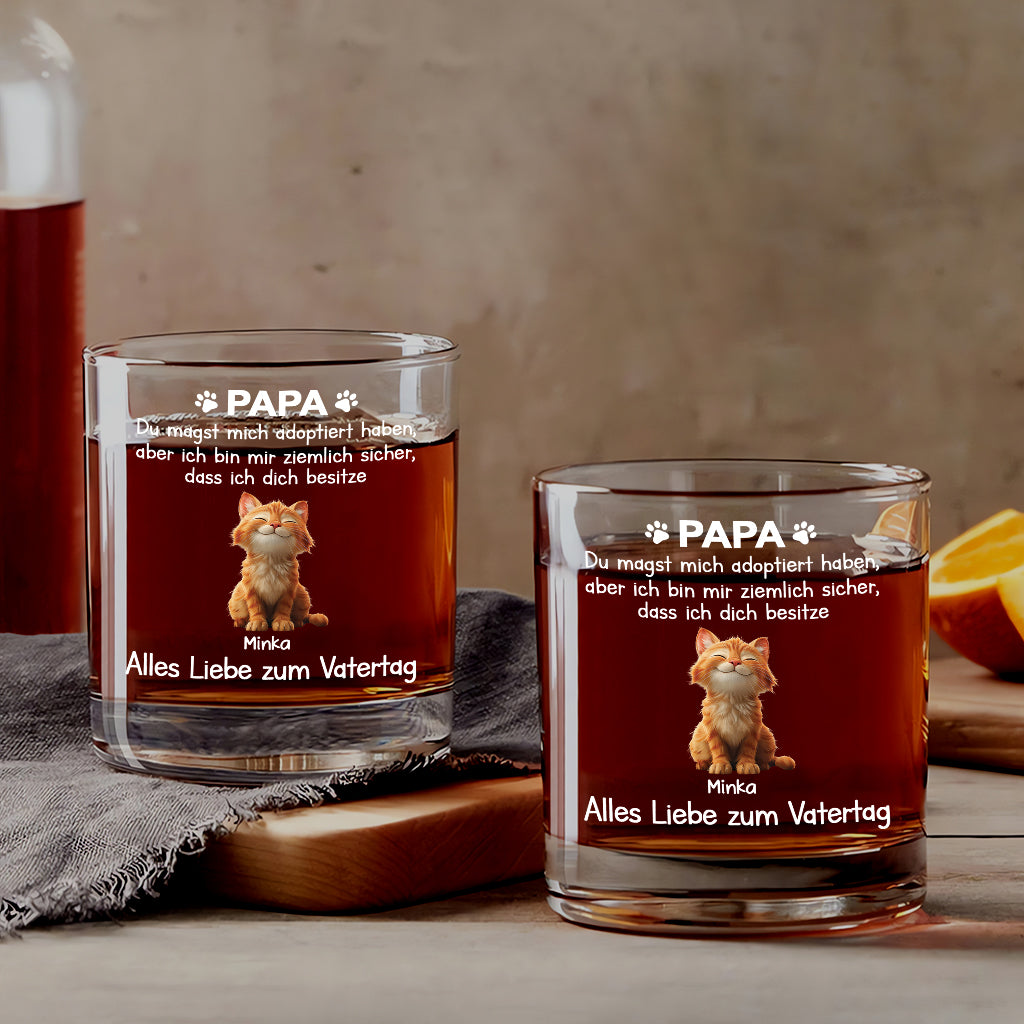 4716IGE2 katzenpapa alles liebe zum vatertag katzen whiskyglas personalisiert_ 4716IKYTD