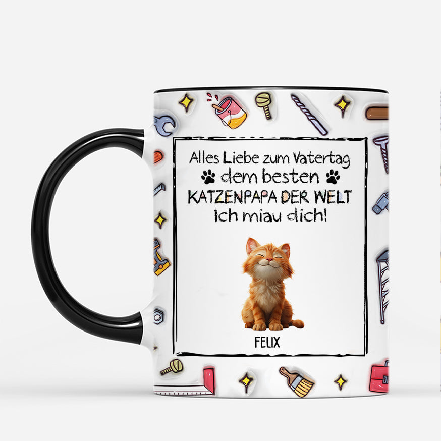4718MGE2 3d druck effekt vatertag katzenpapa wir miauen dich buntstifte katzen tasse personalisiert_ 4718MKM5D