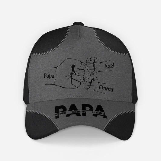 4730JGE1 papa der mann der mythos die legende weltkarte cap personalisiert 4730JKGNB
