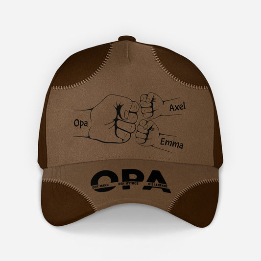 4730JGE2 papa der mann der mythos die legende weltkarte cap personalisiert 4730JKGNB
