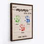 4744CGE2 bester papa aller zeiten ohne zweifel handabdruck personalisierte leinwand papa 4744C3QAB
