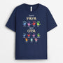 4768AGE2 zuerst papa jetzt opa weisses t shirt opa personalisiert 4768ATKTB