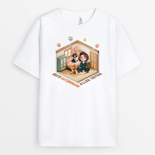 4775AGE1 beste katzenmama aller zeiten hausmodell personalisierte katze t shirts 4775A5M0D
